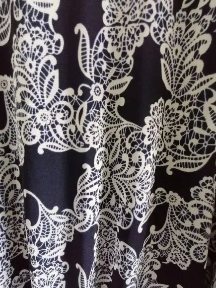 Womens Blouse Size 28 Navy And White Double Layer dress up or down - Picture 9 of 15